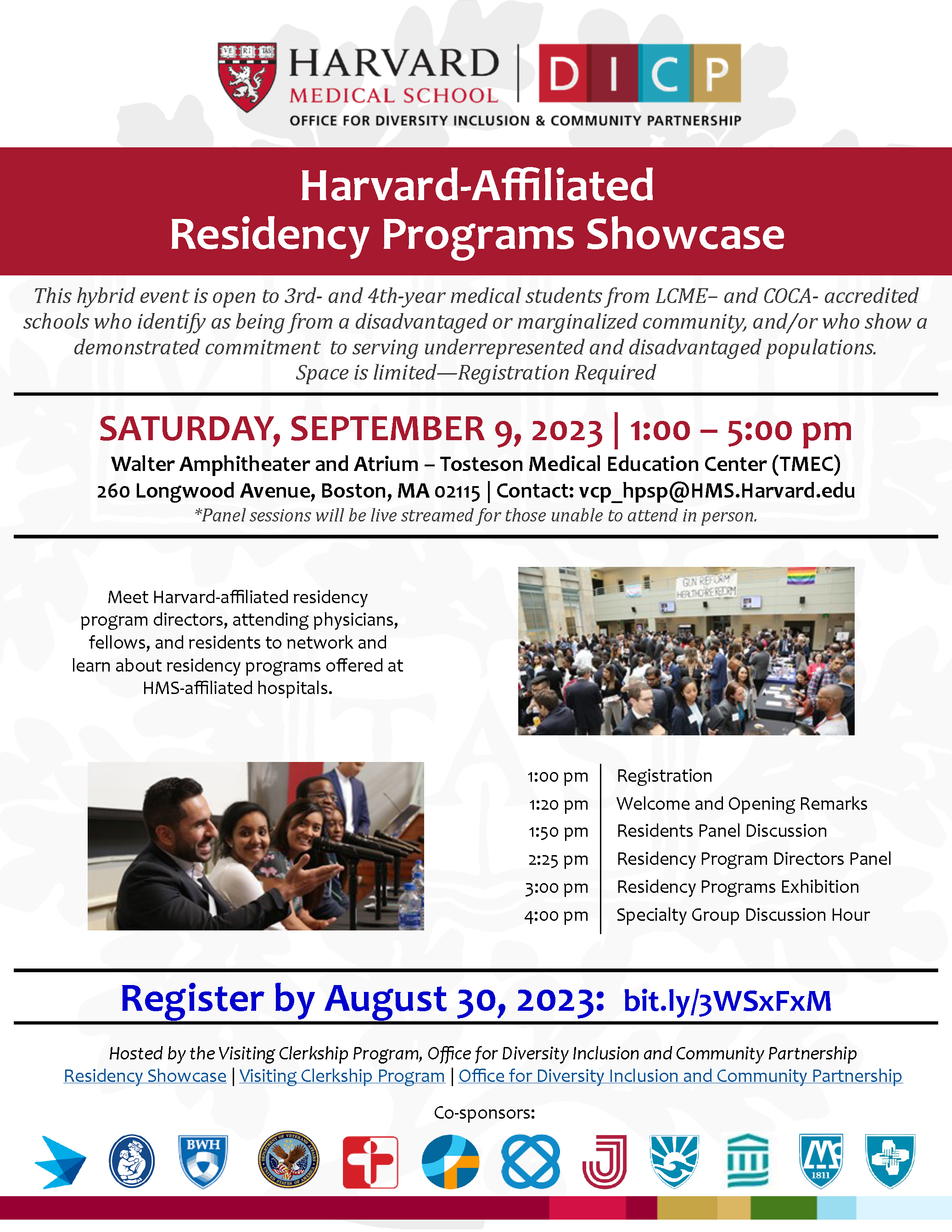 Meet Harvard-affiliated residency program directors, attending physicians, fellows, and residents to network.